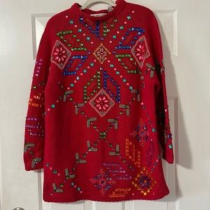 Michael Simon inc 1991 Vintage sweaterdress never worn size one size fits all.